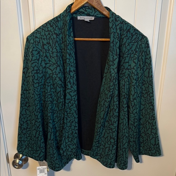 Danny & Nicole  Green Patterned Women's Jacket 18W - Picture 1 of 5